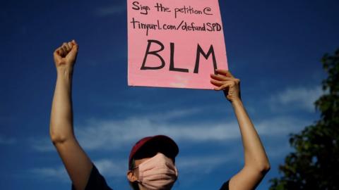 Protester in Seattle