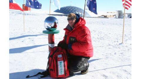 Ben Cooper at the South Pole