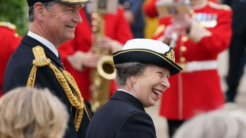 The Princess Royal with Vice Admiral Sir Tim Laurence