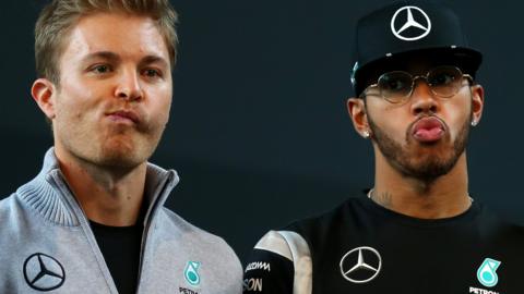 Nico Rosberg and Lewis Hamilton