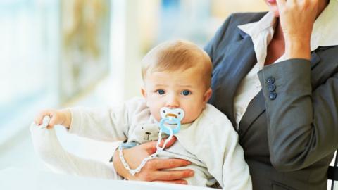 Baby with working mum