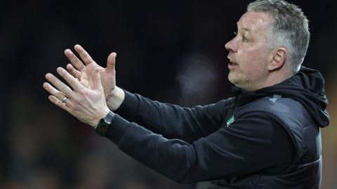 Peterborough manager Darren Ferguson gives instructions from the touchline