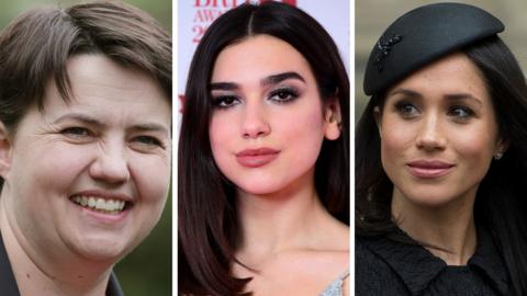 Ruth Davidson, Dua Lipa, Duchess of Cambridge