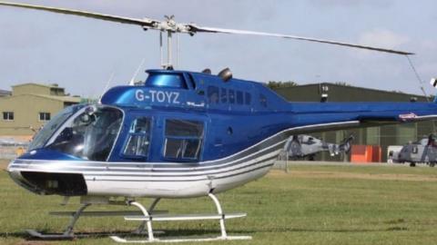 The helicopter involved in the accident