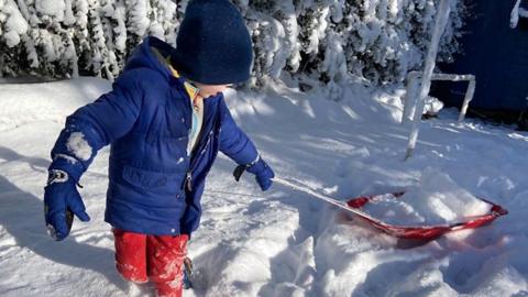 Child in snow