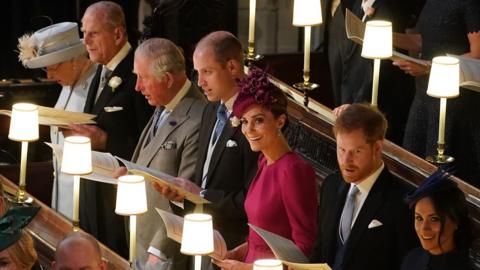 Royal family at Princess Eugenie's wedding