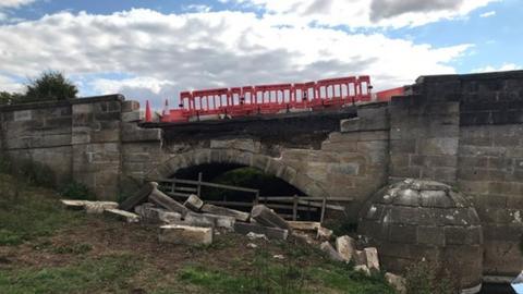 Bubwith bridge was badly damaged in a road traffic accident in 2022.
