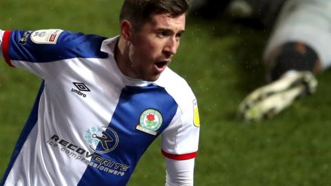 Joe Rothwell celebrates scoring for Blackburn