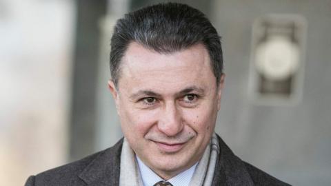 Former PM Nikola Gruevski leaves court in Skopje on 6 December 2017