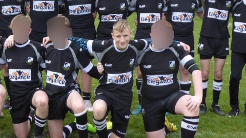 Pill Harriers rugby team, including Joshua Fletcher
