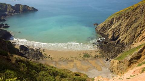 A beach on the island of Sark