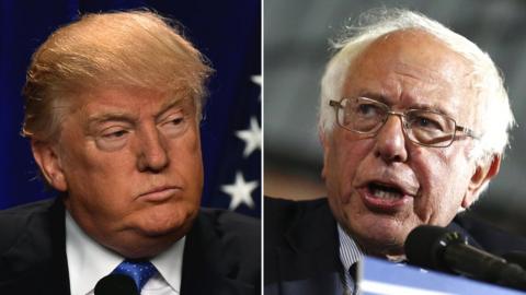 Donald Trump and Bernie Sanders