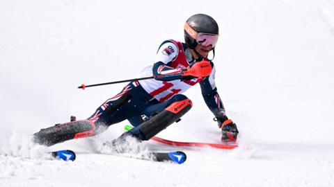 Zak Carrick-Smith competing in the combined event at the Youth Olympic Games