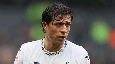 Goncalo Franco in action for Swansea last season