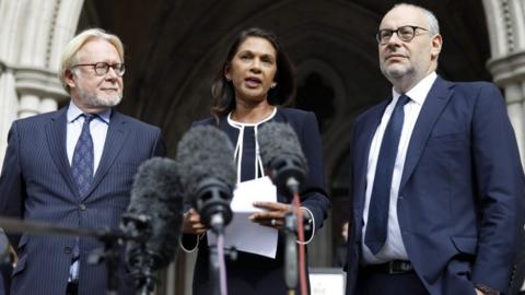 Gina Miller outside the High Court