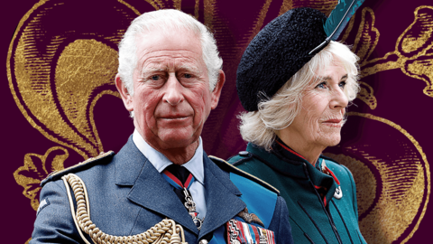 Brenin Charles III a'r Frenhines Gydweddog Camilla