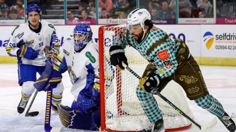 Action from Belfast Giants v Fife Flyers