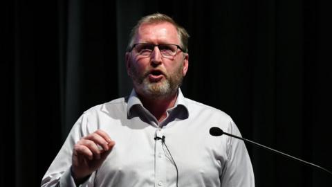 Doug Beattie speaks on LGBT issues during the traditional Pride Talks back event