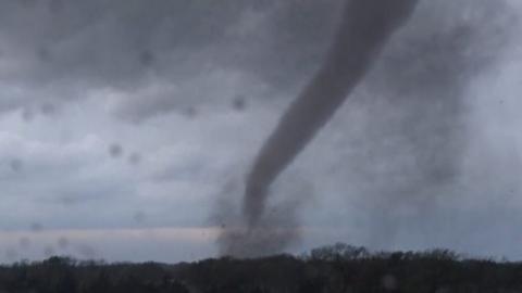 Tornado moves through Andover, Kansas
