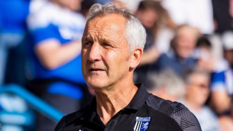 Keith Millen in the dugout for Gillingham