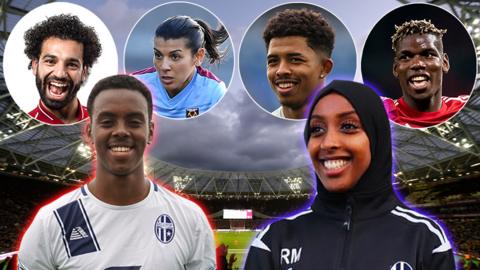 Composite image of contributors and footballers