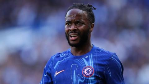 Raheem Sterling playing for Chelsea