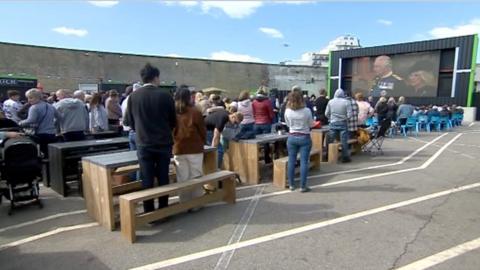 Queen's funeral shown in Folkestone