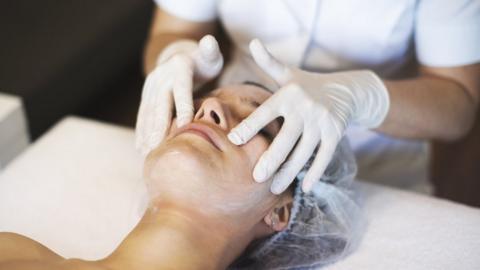 Stock image of facial treatment