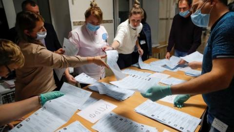 Vote counting in Tomsk