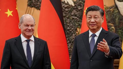 German Chancellor Olaf Scholz meets Chinese President Xi Jinping in Beijing, China November 4, 2022