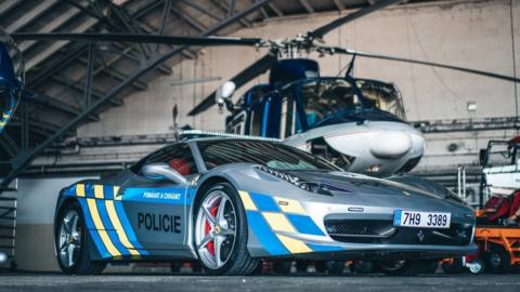 The Czech police's converted Ferrari 458 Italia