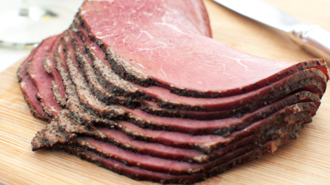 Slices of deli beef