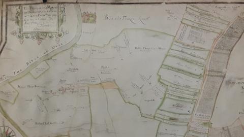 Samuel Parson's 1624 map of Dringhouses