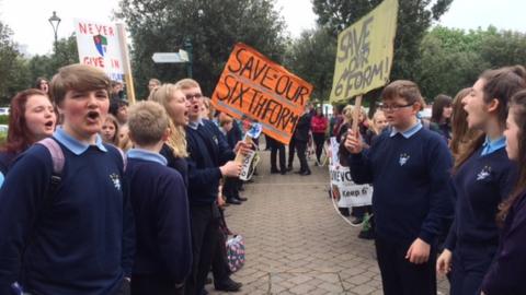 Schools protest