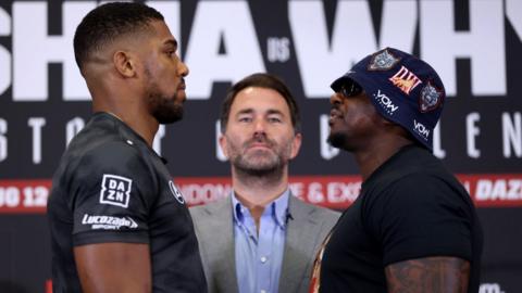 Anthony Joshua faces off with Dillian Whyte