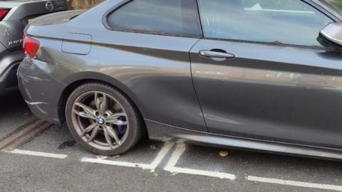 car parked over new disabled bay