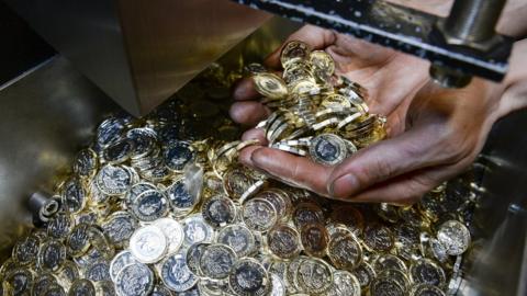 Coins already made at the Royal Mint