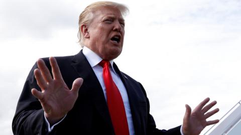 US President Donald Trump departs from West Palm Beach, Florida, 24 March 2019