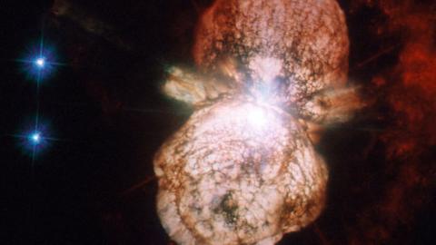 The beginning of a supernova