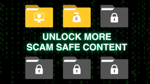 Graphic of 6 computer folders 4 are locked. 