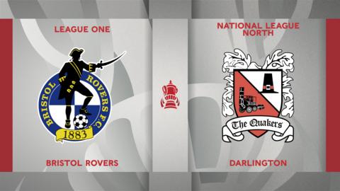 Bristol Rovers v Darlington badge graphic