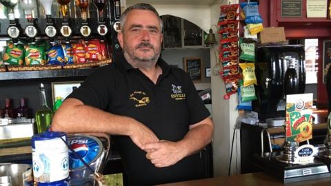 Andy Smith, landlord of at the Plough Inn, Wollaston, Stourbridge