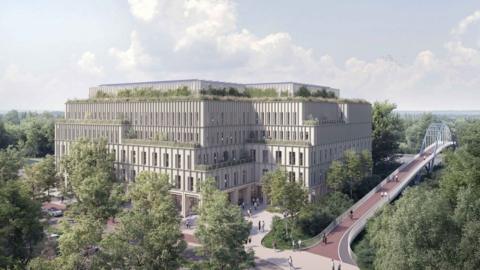 Illustrative image of the redeveloped Vitrum Building in Cambridge