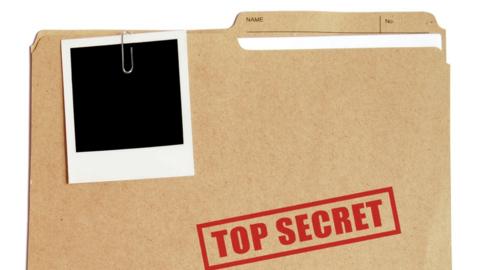 File saying ' top secret'