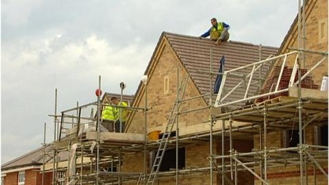 Houses being built