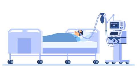 graphic of man in hospital