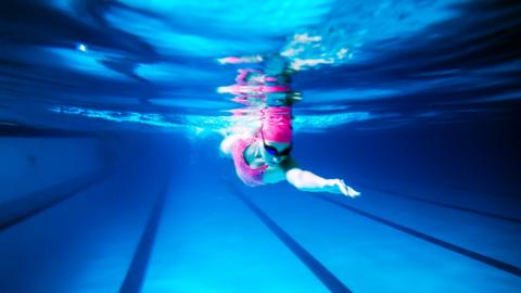 Woman swimming