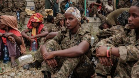Captive Ethiopian female soldiers