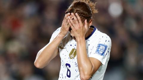 United States player Lynn Williams reacts during the 0-0 draw with Portugal at the Women's World Cup