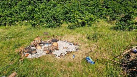 Rubbish on Brookers Playing Fields